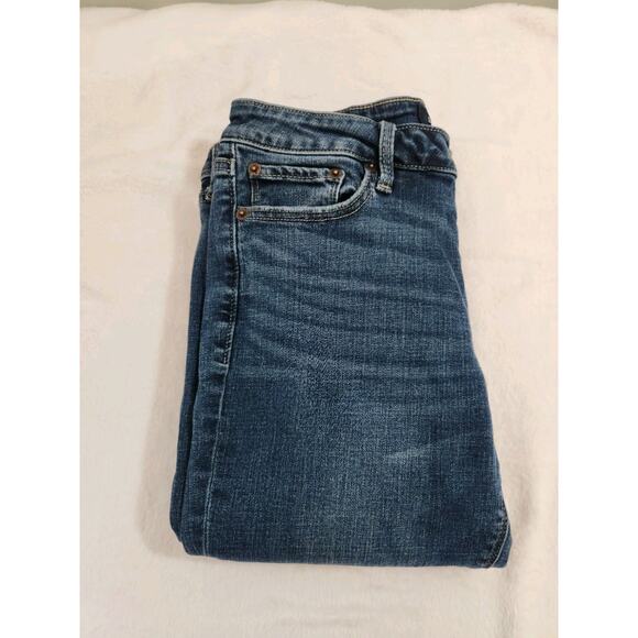 Lucky Brand Jeans Womens 6 / 28R 28 X 26 Blue Lolita Crop Whiskers Preppy Y2K - Picture 1 of 12